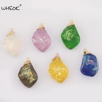 whsok 40pcs 1832mm jewelry accessoriesresin pendantaurora effect in resin beadearring findingsdiyjewelry finding component