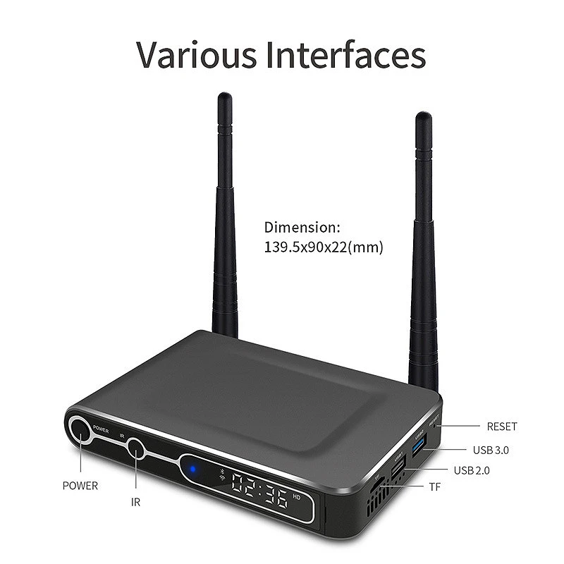 ТВ приставка S922X для Android 9 0 Bluetooth Wi Fi двухчастотный сетевой плеер 4 Гб + 64 ГБ