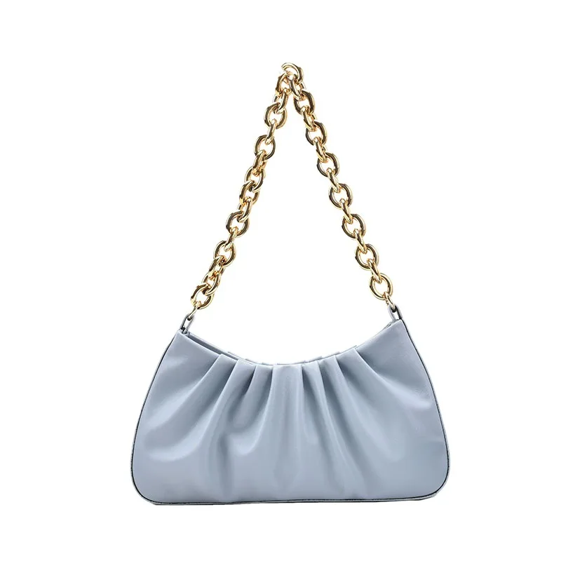 

Solid Color Chain Designer Shoulder Messenger Bags 2021 Luxury Brand PU Leather Crossbody Bags For Women Purses and Handbags