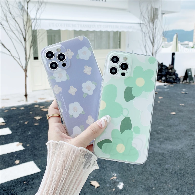 Чехол Ins Grace с цветами для телефона iPhone 13 12 Mini 11 Pro Max X XS XR 6s 6 7 8 Plus SE 2020 Чехлы