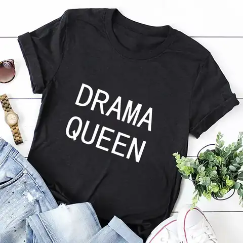Новинка, футболка MUMOU с рисунком черной драмы и королевы, Женский Топ, забавная хипстерская свободная Милая футболка в стиле хоп, классная ул...