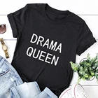 Новинка, футболка MUMOU с рисунком черной драмы и королевы, Женский Топ, забавная хипстерская свободная Милая футболка в стиле хоп, классная уличная одежда, красивая футболка