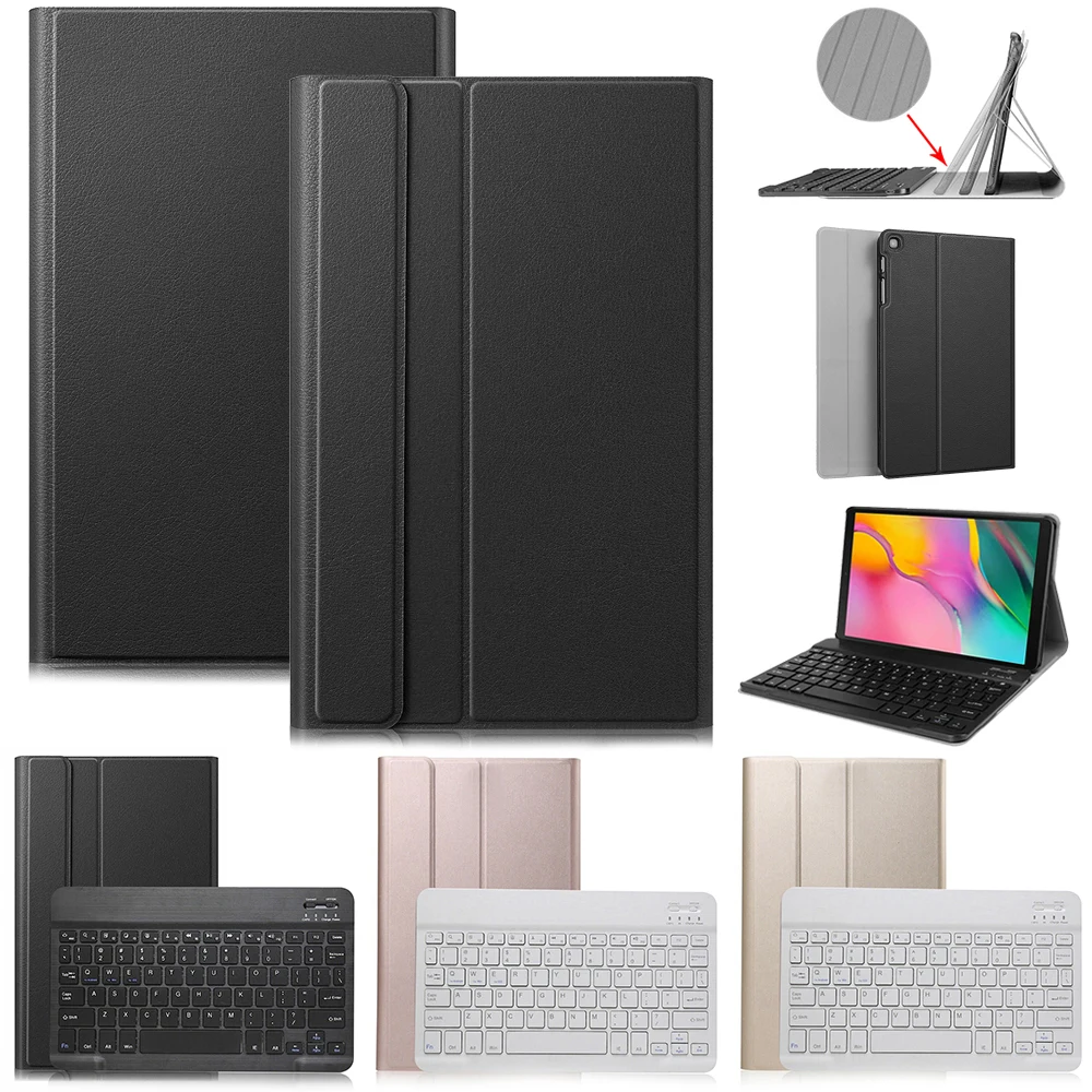 

Detachable Keyboard Leather PU Case For Samsung Tab A 8.0 2019 P200/P205 Bluetooth Wireless Keyboard Stand Ulta-Slim Flip Case