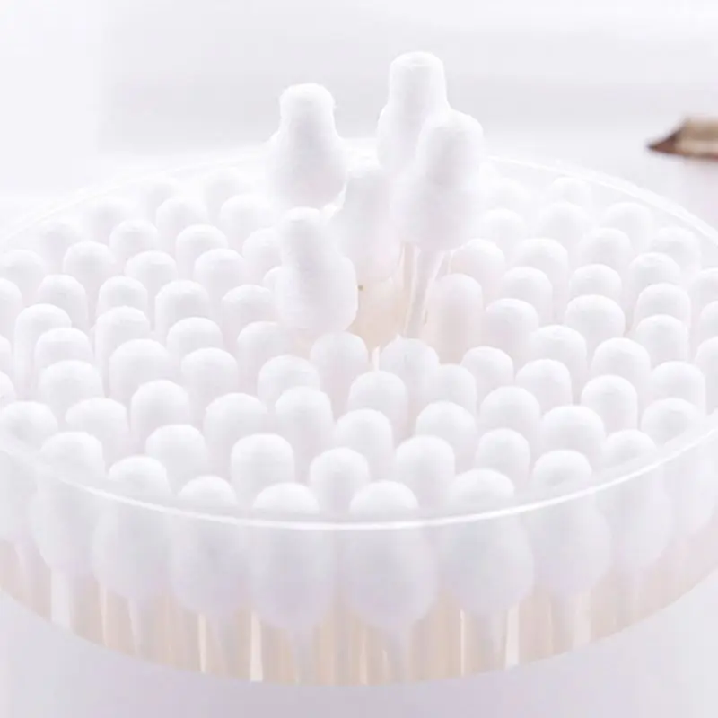 

100Pcs Pear Cucurbit Shaped Double Tipped Cotton Swab Multipurpose Antibacterial Baby Ear Cleaning Paper Shaft Stick Makeup Tool