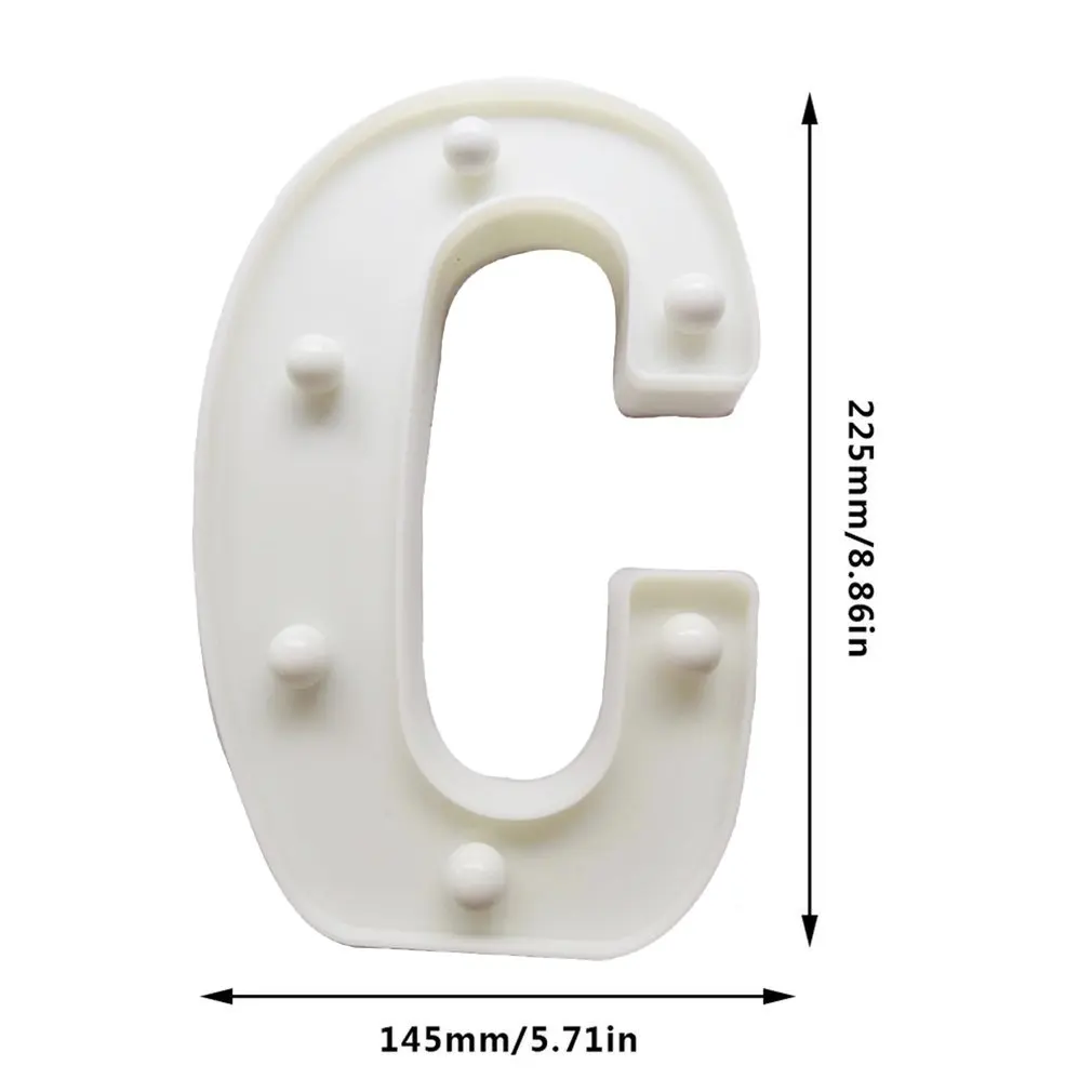 

Shape 5 INS hot English letter light LED symbol modeling lamp wedding digital light birthday proposal white light