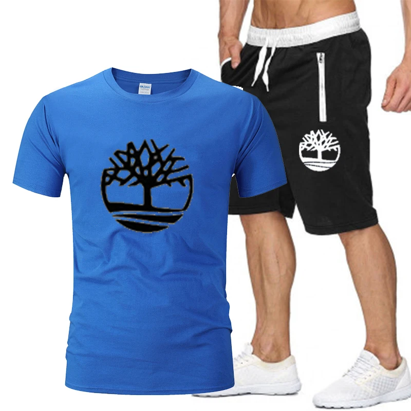 

New brand fashion o-neck pure cotton summer new men's and women's casual sportswear big tree printing trend short sleeve T-shirt