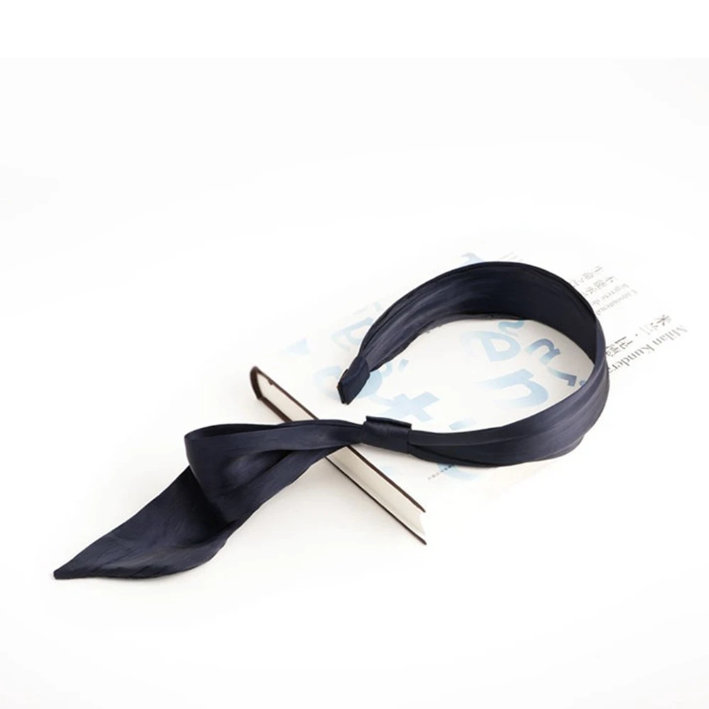

Korean Boutique Bow Ribbon Headband Rear Hanging Hairband Cloth Head Hoop Hairbands Accessories For Women Girls