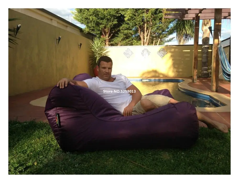 Очень Большой Плавающий матрац, гигантский бассейн боковые beanbag стул на воде, уличная мебель диван-черный