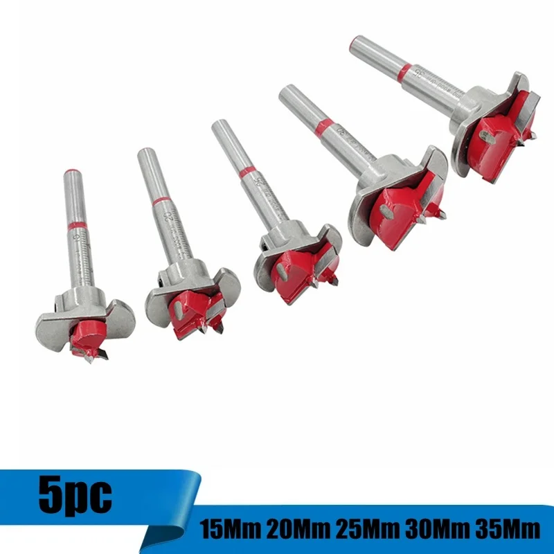 

5pc Stuk Diameter 15Mm 20Mm 25Mm 30Mm 35Mm Verstelbare Carbide Boren Houtbewerking Hole Saw voor Power Tools