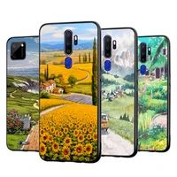 beautiful scenery painting for oppo a5 a9 a7 a11x a1k a12 a12e a31 a32 a53 a53s a72 a73 a74 a93 a94 silicone phone case