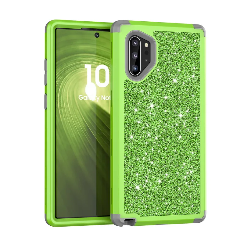 Роскошный блестящий противоударный чехол для телефона samsung Galaxy Note 10 Plus 9 S10 S9 Plus Броня гибридная 3 в 1 жесткий чехол