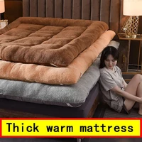 thick lamb down winter warm thick mattress upholstery high quality household pad quilt tatami mattress lamb double cashmere pad