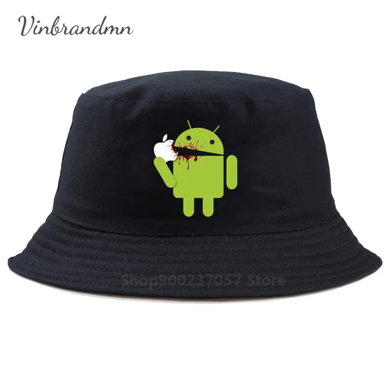 Хит продаж брендовая забавная шляпа-Панама с Android едящим яблоком модная летняя