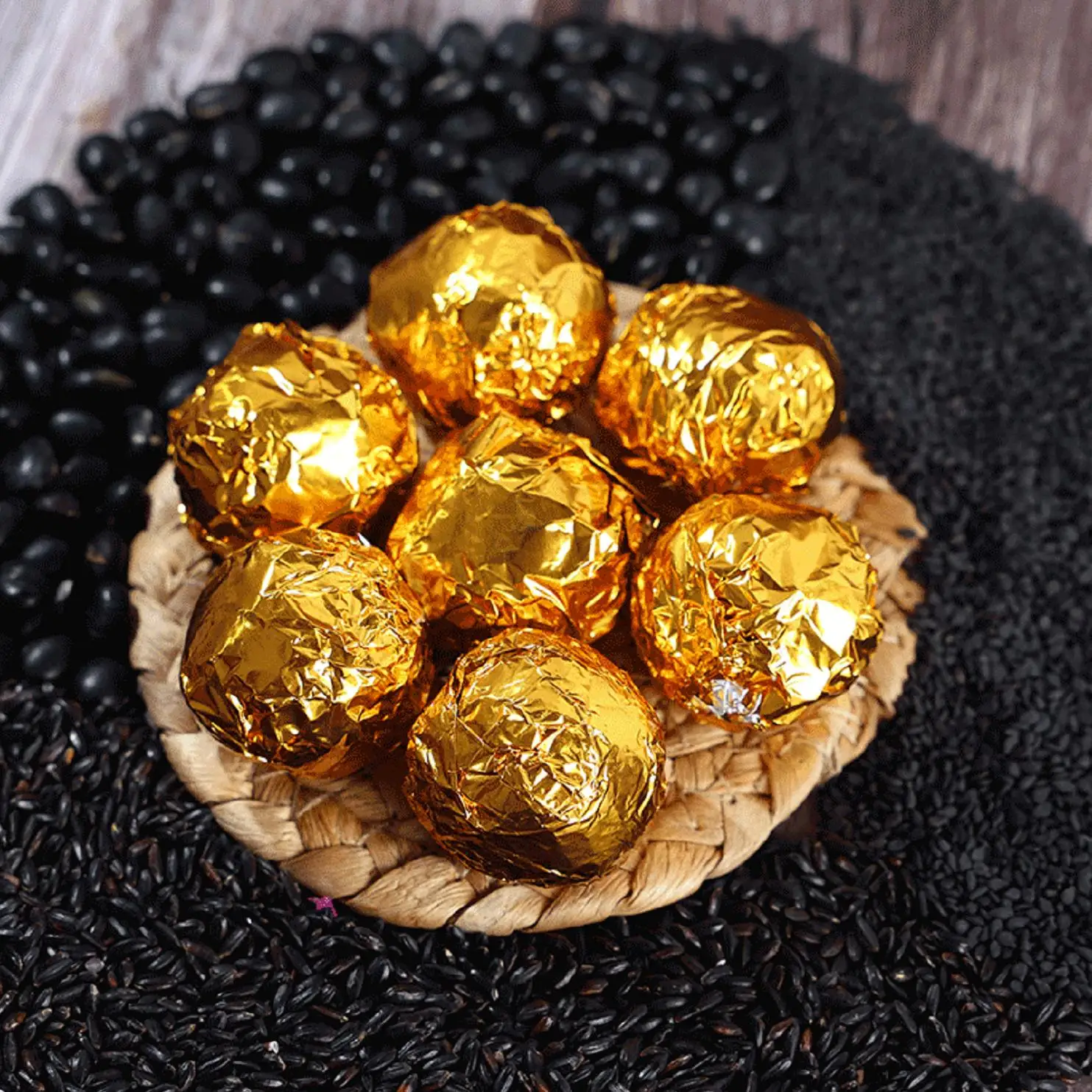 S&eacute;samo negro con bolas de miel naturales hechas a mano, comida saludable org&aacute;nica tradicional de china, nutritiva, para belleza, buen gusto-1