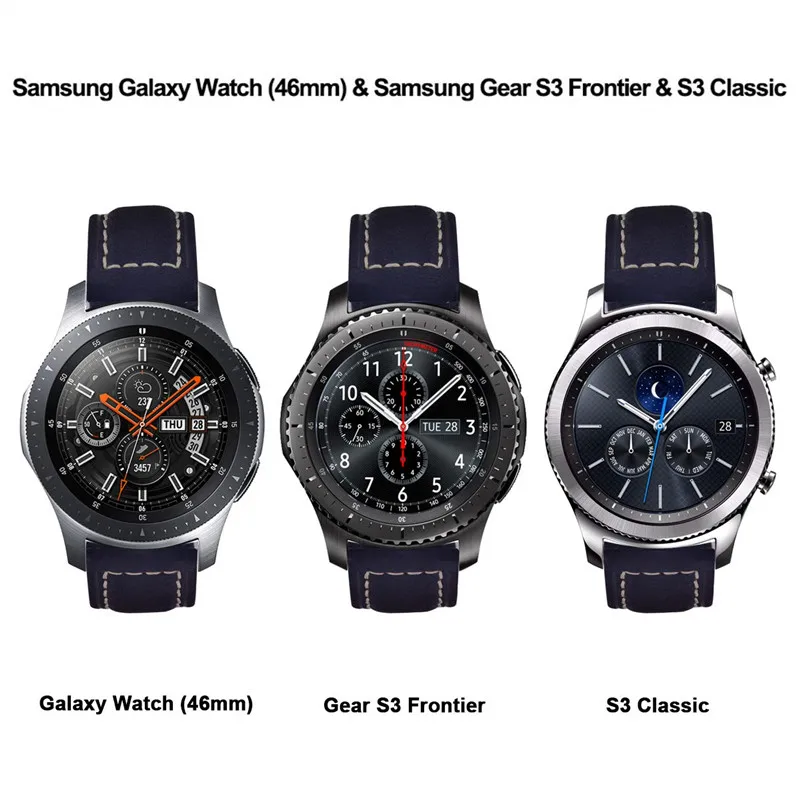 20 мм/22 мм кожаный ремешок для часов Samsung Gear S3 классический Frontier S2 спортивные Galaxy