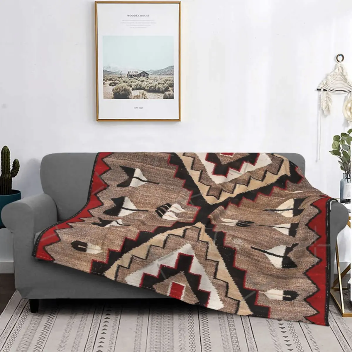 

Tapiz tejido Navajo con manta, colcha para cama, alfombra a cuadros, manta para Baby con капуcha, colcha de verano, 1940