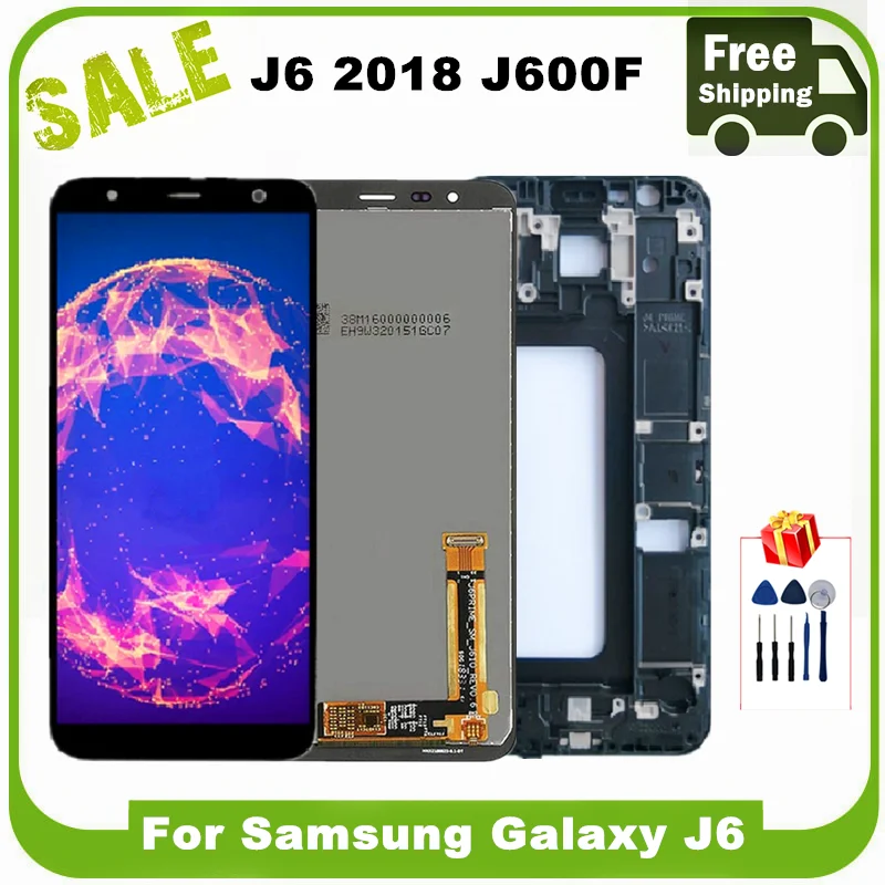 

OLED-экран 5,6 дюйма для Samsung Galaxy J6 2018 J600 SM-J600F J600F/DS J600FN, сменный ЖК-дисплей с сенсорным экраном и дигитайзером в сборе OLED