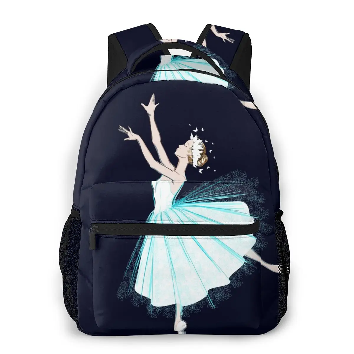 

Fashion Women Backpack School Bags For Teenagers Girls Ballerina In Long Dress And Wreath Of Butterflies Student Backpack
