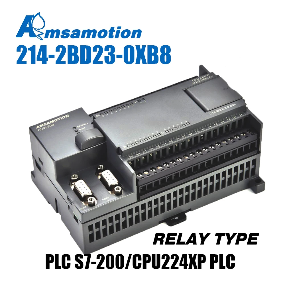 CPU224XP PLC Programmable Logic Controller Replace For Siemens 214-2BD23-0XB8 220V PLC S7-200 RELAY Output Programming CPU224