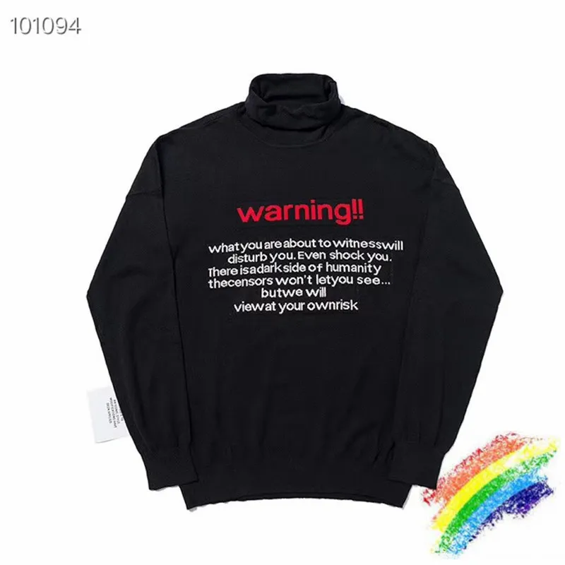 Мужской и Женский трикотажный свитер 19FW зимние вязаные пуловеры с большим