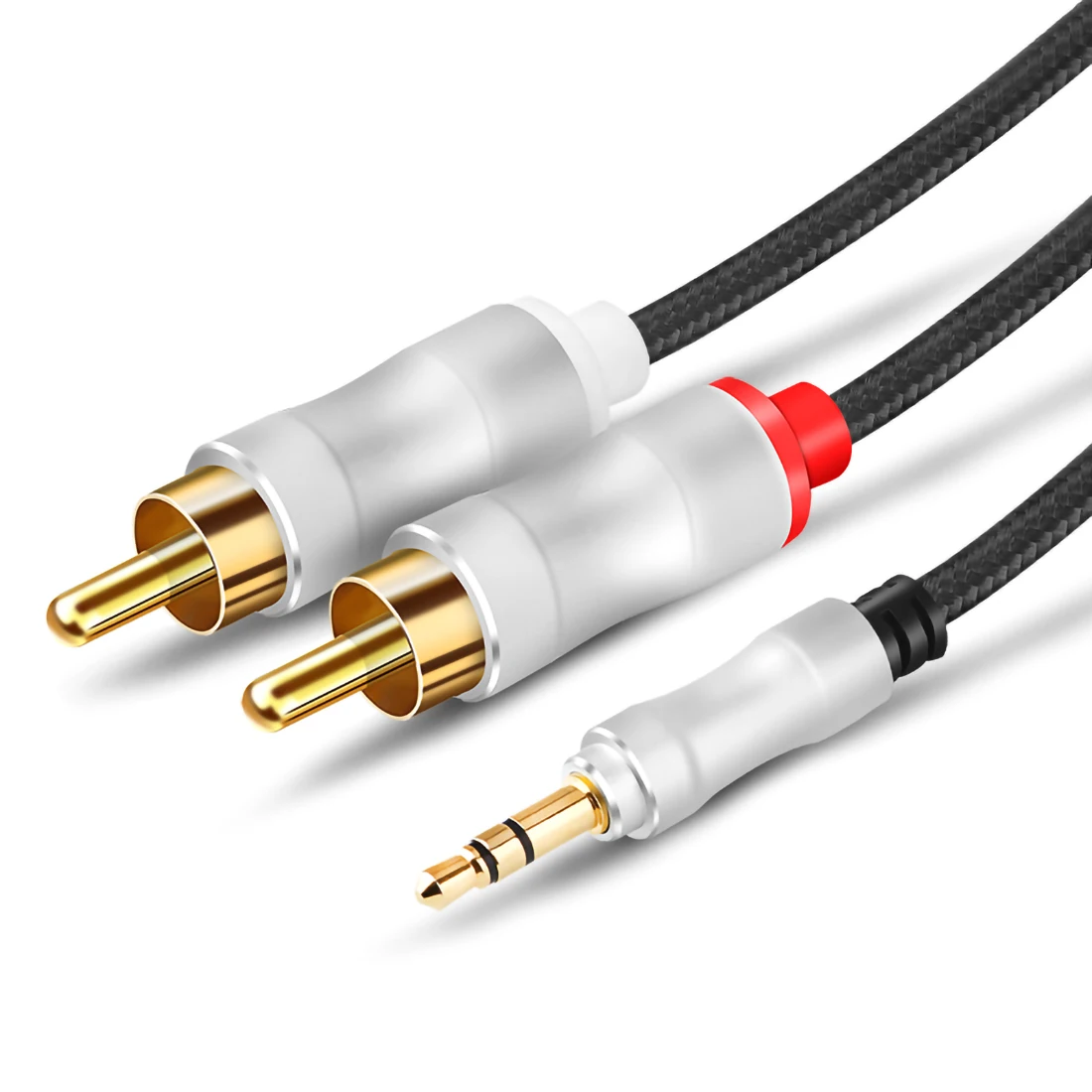 Аудиокабель RCA 2RCA на 3 5 аудиокабель с разъемом мм кабель Aux RAC 1 м 2 для телефона Edifer