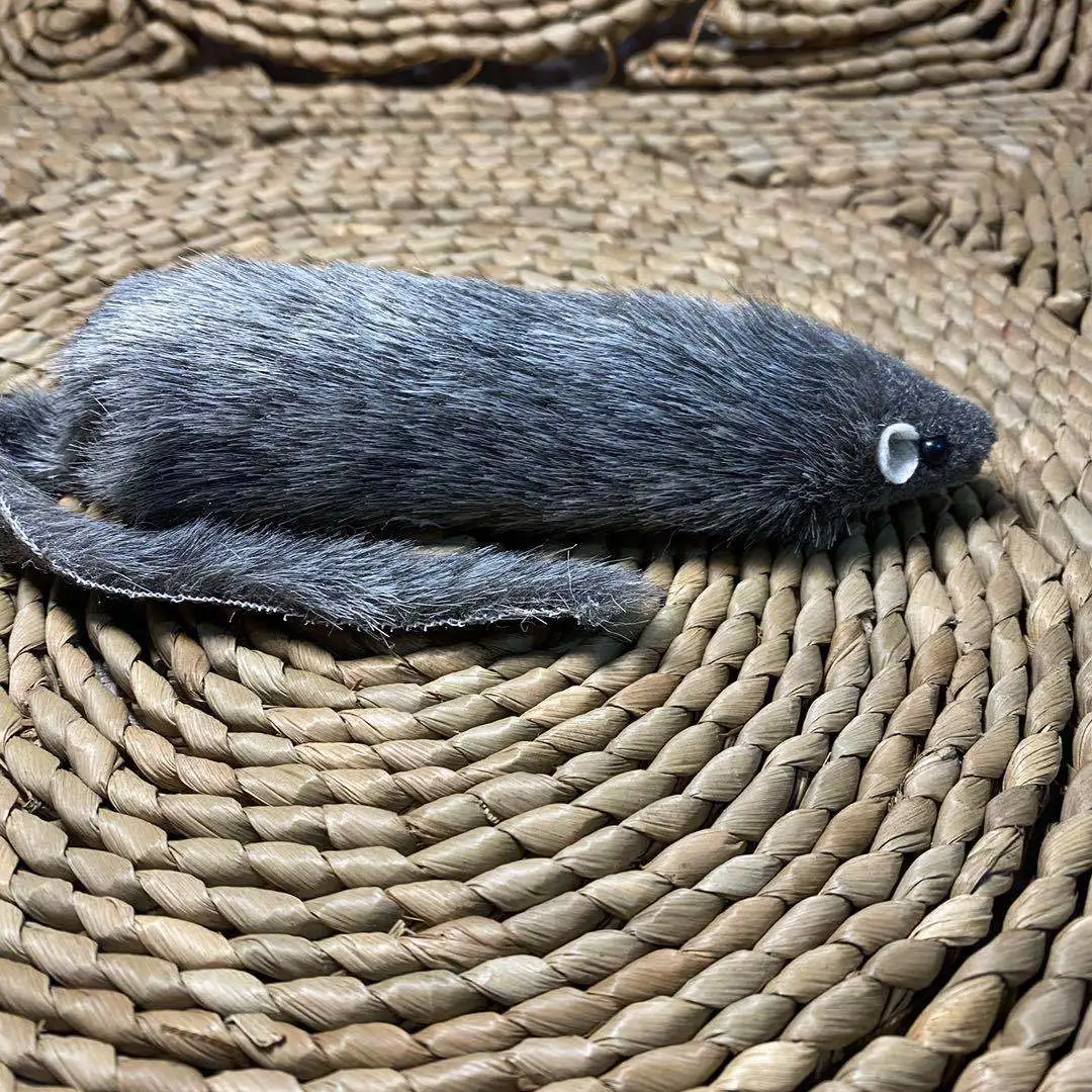 Имитация мыши игрушки для кошек забавная мягкая плюшевая мышь звуковая пищалка