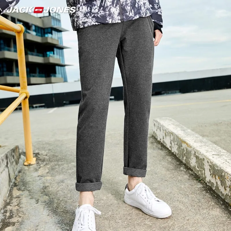 JackJones мужские Стрейчевые брюки повседневные облегающие базовая мужская одежда