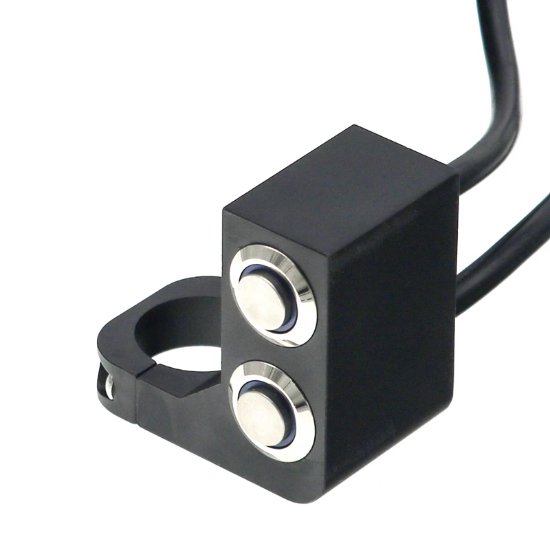 MoFlyeer Motorcycle Switch 22mm Handlebar Manual and Self-return Button LED Light Lamp Control motorcycle | Автомобили и