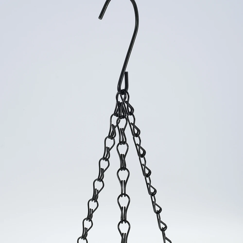 

Hanging Bird Feeder Food Seed Container Durable Iron Chain Flowerpot Holder Support Mesh Tray Wild Bird Feeding Station Garden