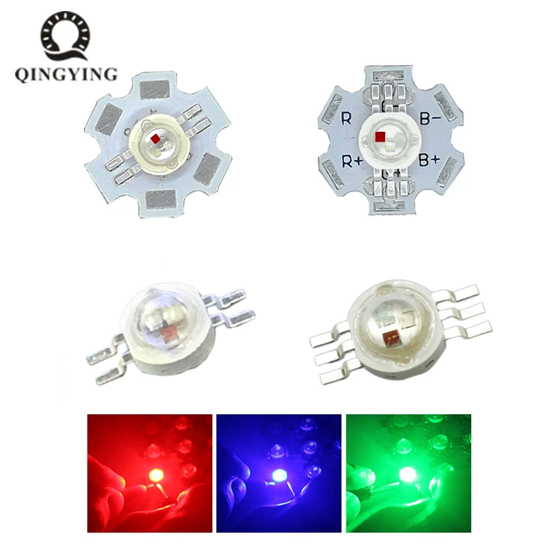 5 шт.-20 шт. 1 Вт 3W светодиодный RGB высокой мощности светодиодный лампочка 4pin 6pin 30mil 45mil красный зеленый синий чип сценическая лампа чипы отличное качество