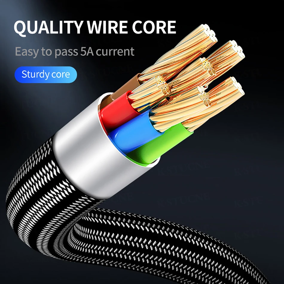 

USB Type C Cable For Samsung S20 S10 Fast Charging USB-C Data Cable For Xiaomi Redmi K30 mi 9 Pro Mobile Phone USBC Type-c Cable