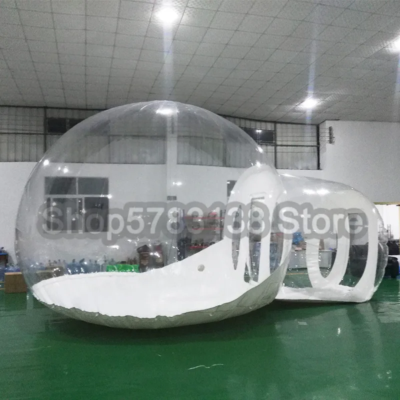 Надувная палатка Igloo прозрачная с пузырьками для кемпинга на открытом воздухе