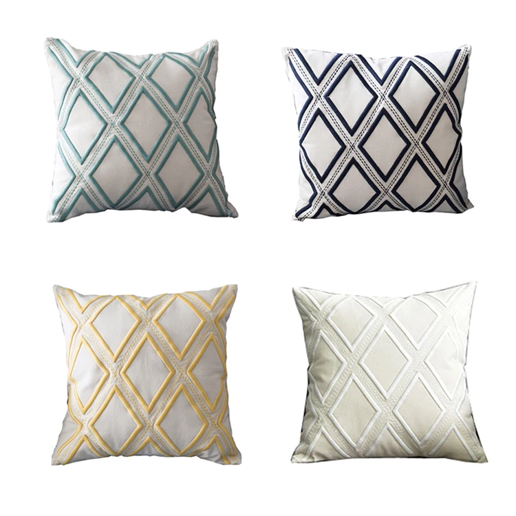 Высококачественный утолщенный 180 г чехол для подушки с геометрической вышивкой 50