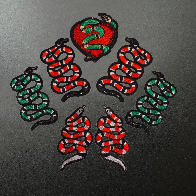 1 пара симпатичных мини змей вышивка утюгом нашивки аппликация для одежды DIY