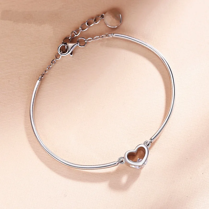 

CAE113 jewelry bracelet have colors stone silver chioce bangle for women gift silver 925 jewelry