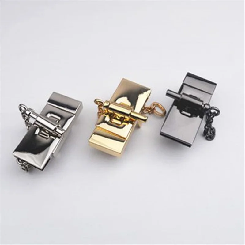 

6cm Twist Hand Bag Replaceable Buckle Switch Luggage Lock Black Gold Hardware Metal Accessories For DIY Woven Handbag