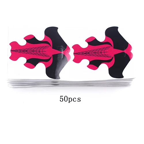 Finger Angel 50/100/500 шт. формы ногтей советы нейл-арта набор инструментов для самостоятельного бабочка кривой Пластик Гель-лак для ногтей УФ-удлинитель для французского маникюра формы - Цвет: 50pcs