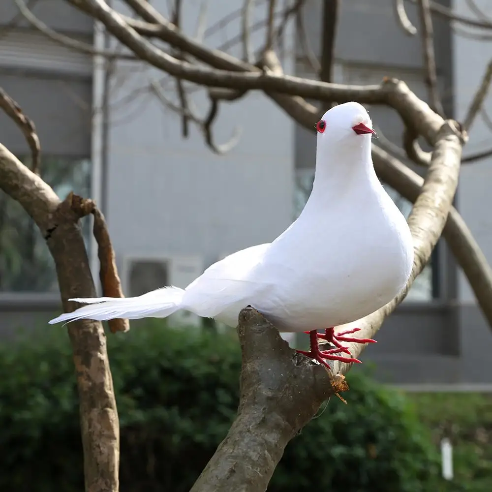Simulation Foam Pigeon Model Fake Artificial Imitation Bird Garden Ornament Outdoor Home Miniature Decoration | Дом и сад