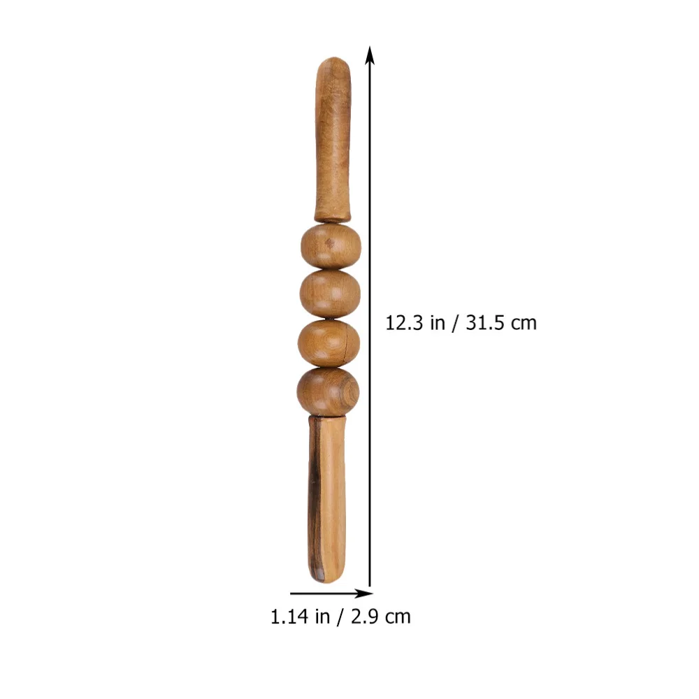 

2pcs Wooden Handheld Stick Muscle Roller Massager Abdominal Massagers