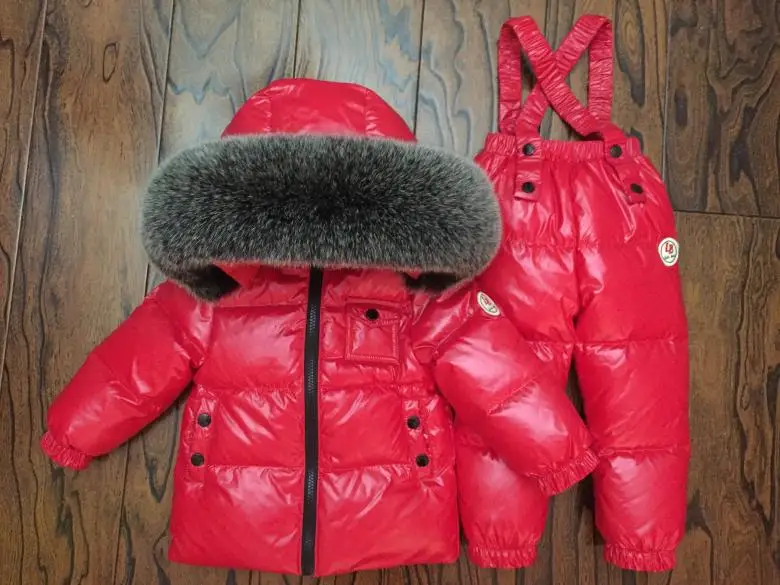  30 От 1 до 14 лет русский зимний костюм для детей комплект куртка пуховик белого