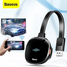 Baseus Wireless Display Adapter 4KHD Media Video Streamer TV Stick 4K HD Dongle 2.4G 5G Wifi Screen Mirror Receiver For TV Phone