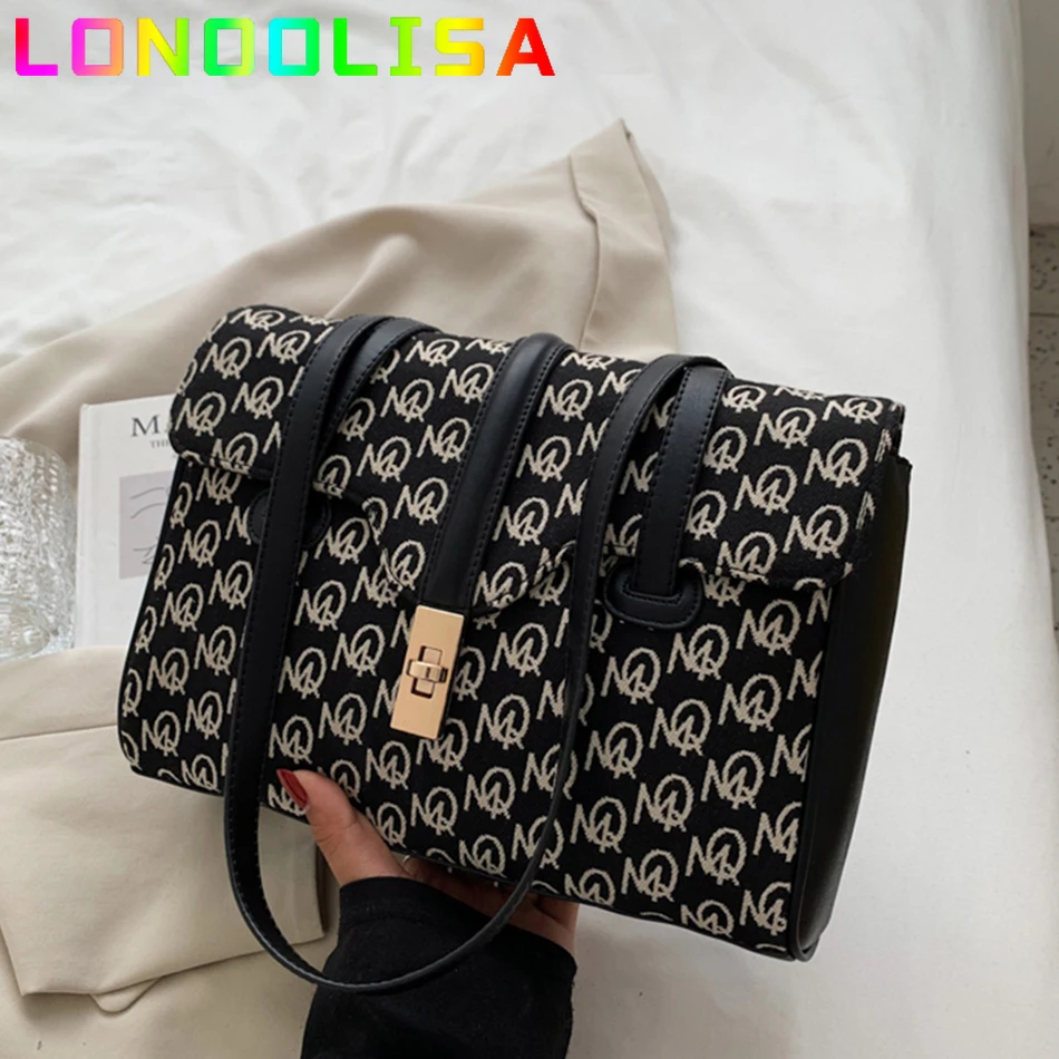 

Luxury Lady Brand Handbag Designer Shoulder Sac Large Capacity Tote Flap Bag Female Shopper Handle Bags Commute Wallet and Purse