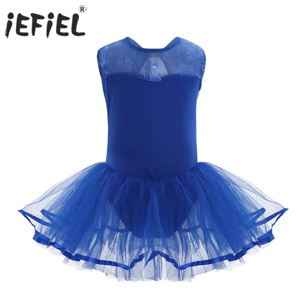 

iEFiEL Children's Ballet Dance Dress Girls Kids Ballerina Costumes Cutout Back Ballet Dancewear Gymnastics Leotard Tutu Dress