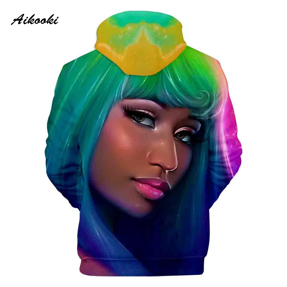 

Женские/мужские новые модные 3D толстовки Nicki Minaj толстовки с капюшоном с принтом пуловер с длинным рукавом высокое качество Autu своеобразные ...