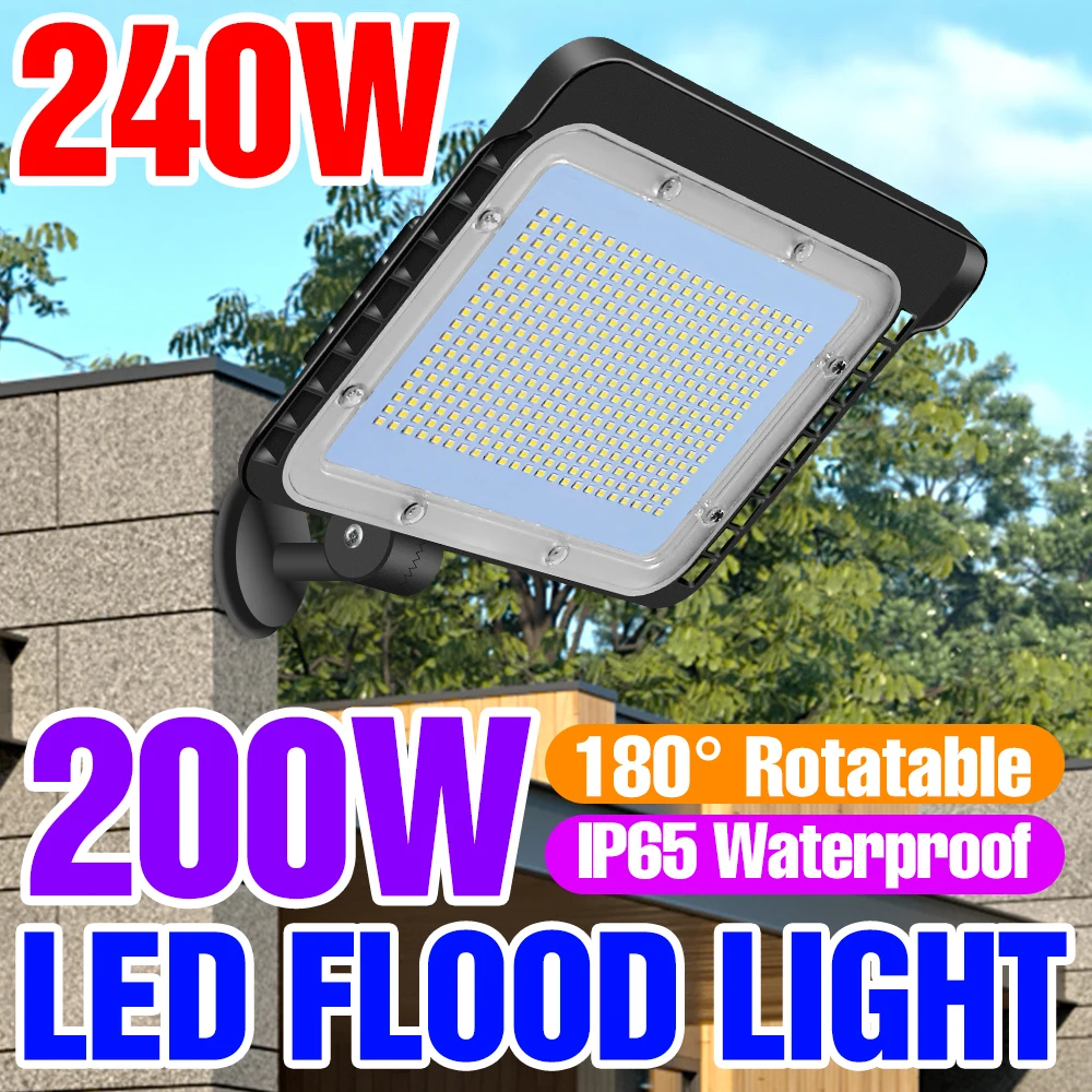 

LED Floodlight Outdoor Spotlight 220V Street Wall Lamp 50W 60W 80W 100W 120W 150W 200W 240W Garden Light For Landscape Lighting