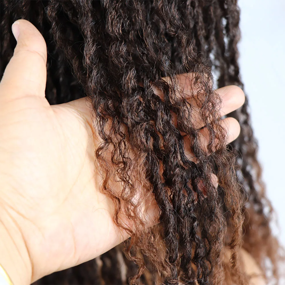 Коричневые синтетические парики Omber на голову для дредов волос афро кудрявые