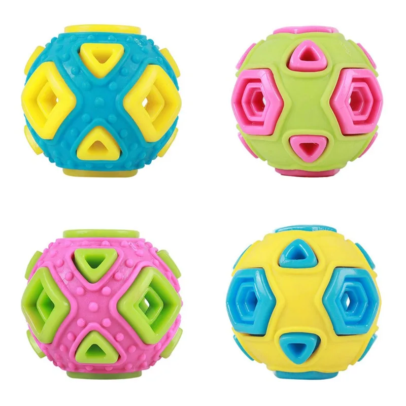 

Rubber Ball Toys For Puppy Funny Sounding Molar Tooth Cleaning Dog Toy Snack Leaking Ball For Dogs Pet Puppies