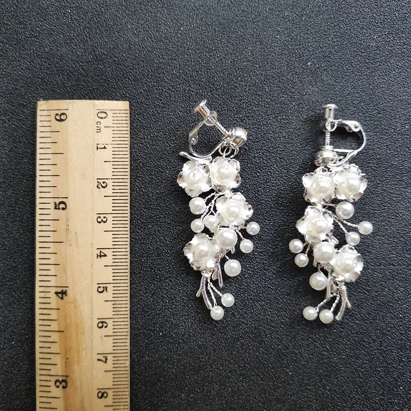 SLBRIDAL Стразы ручной работы с кристаллами жемчугом цветами свадебные