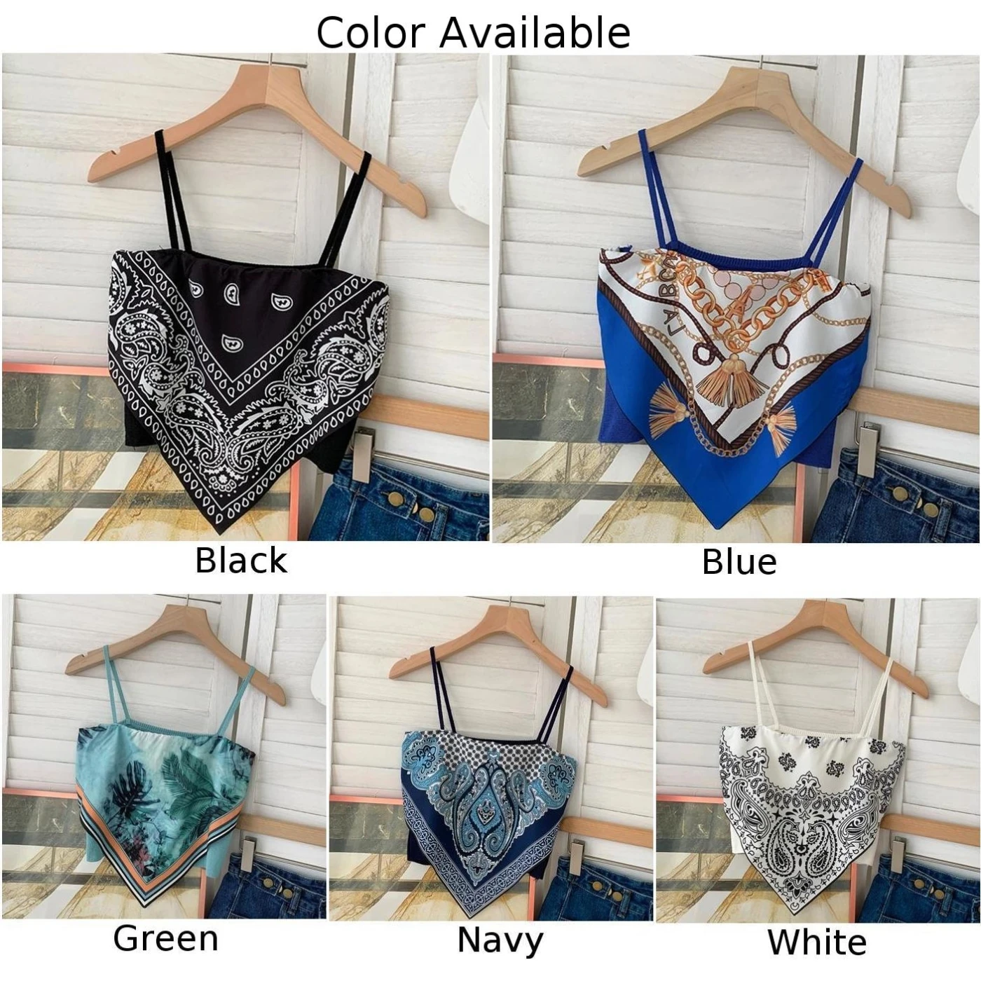 

Bohemia Women Satin Tie Back Knot Spaghetti Straps Cami Tube Crop Top Sleeveless Blouse Summer Fashion Vest Wrapped Tube Top