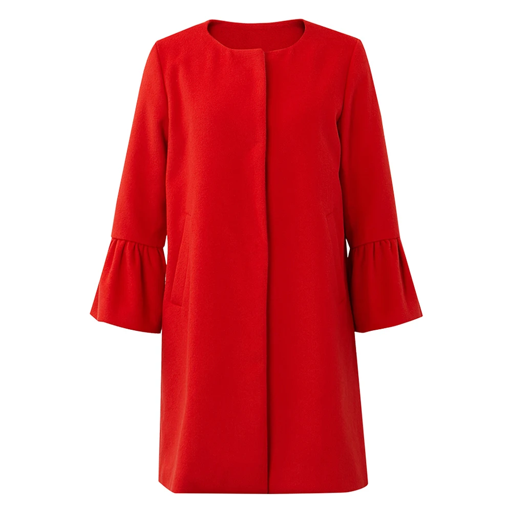 Metersbonwe Женское пальто верхняя одежда зимняя с расклешенными рукавами Модное